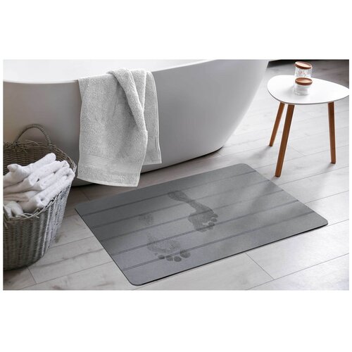 Douceur d int&amp;eacute;rieur siva kopalni&amp;scaron;ka preproga 50x70 cm baline &amp;ndash; Slike