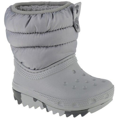 Crocs &amp;Scaron;kornji za sneg Classic Neo Puff Boot Toddler Siva Slike