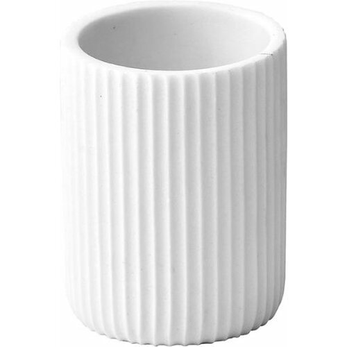Tendance čaša pruge 9,5X7Cm poliresin bela Slike