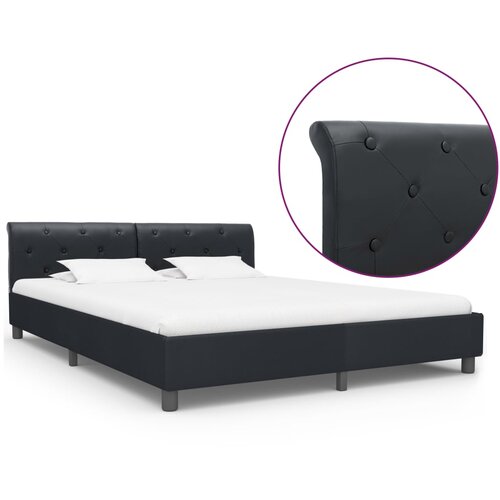 VidaXL Okvir za krevet od umjetne kože crni 180 x 200 cm Slike