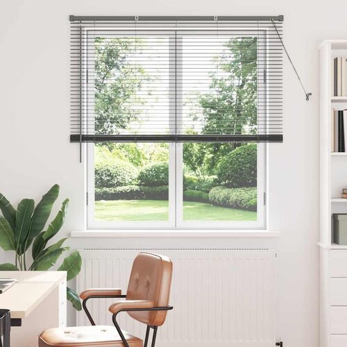 vidaXL Zavjesa za prozor sa zavjesama Ostalo Tamnosiva 80 x 130 cm Aluminij Cijene
