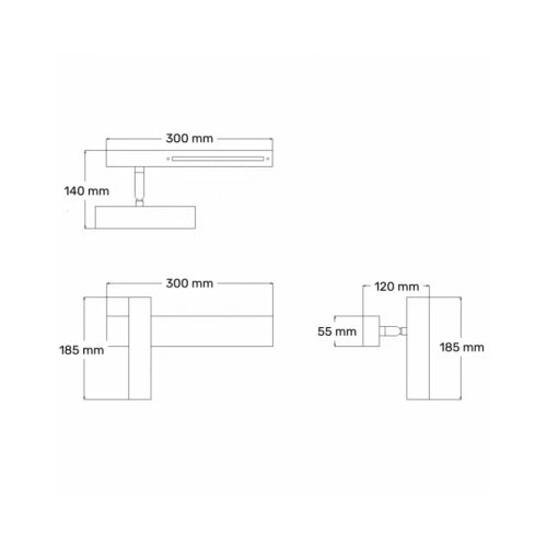 Solea 9 ZIDNA LAMPA 15W 3000K CRNA Slike