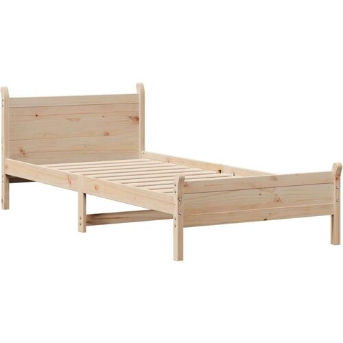 vidaXL Posteljni okvir brez vzmetnice 90x190 cm trdna borovina Cene