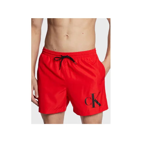 Calvin Klein Swimwear Kopalne hlače KM0KM00849 Rdeča Regular Fit