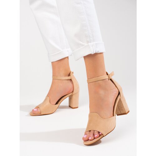W. POTOCKI Beige women&amp;#039;s sandals on a post Slike