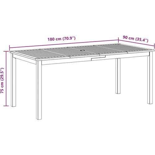  Vrtni blagovaonski stol 180 x 90 x 75 cm masivno bagremovo drvo Slike