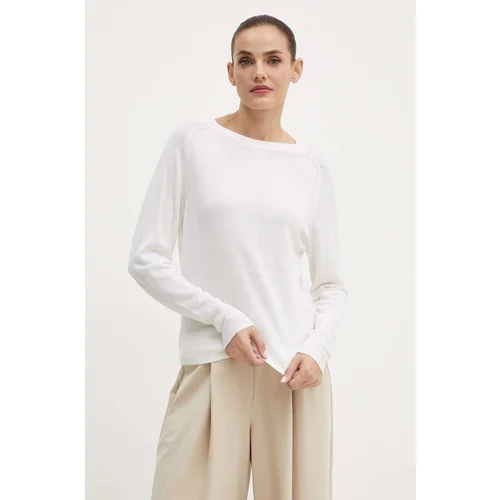 Max Mara Leisure Volnen pulover ženski, bež barva, 2426366088600