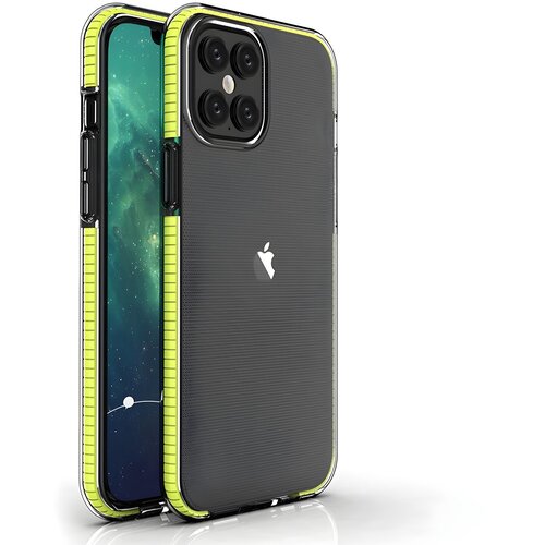  Futrola Spring clear TPU za Apple iPhone 12 Pro Max - Žuta KP8632 Cene