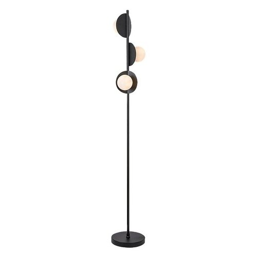 Rabalux podna lampa Jules, Staklena kugla, 3xG9, 3x5W, 105cm, Crno-bela Slike