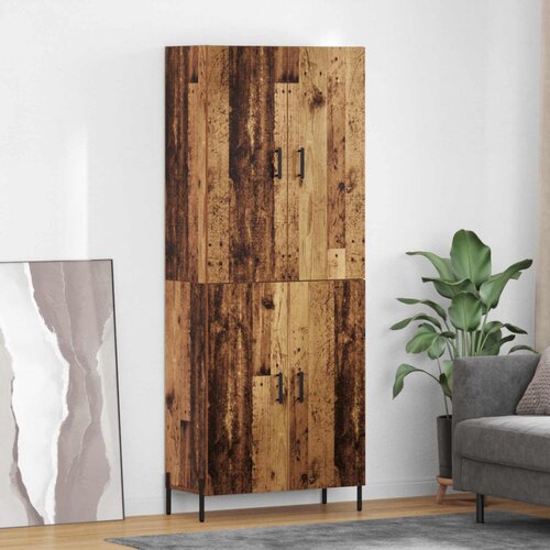vidaXL Visok predalnik Star les 69,5 x 34 x 180 cm Konstruiran les Cene