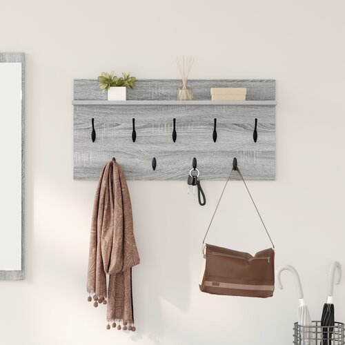 VidaXL Nadwyčajna obe&amp;scaron;alnik za pla&amp;scaron;če Siva sonoma 80 x 40 x 12 cm Slike