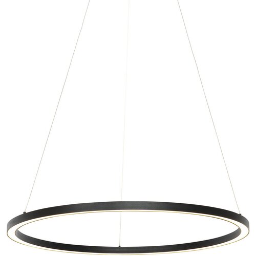 QAZQA Pametna viseča svetilka črna 80 cm z LED zatemnitvijo v Kelvin - Anello Cene