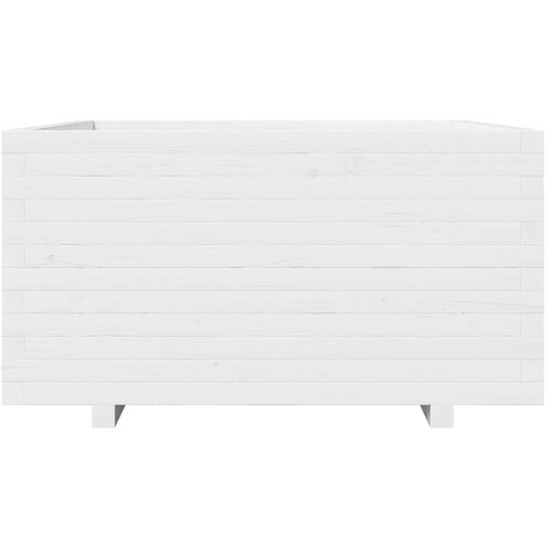  Vrtna sadilica bijela 90x90x49,5 cm od masivne borovine Slike