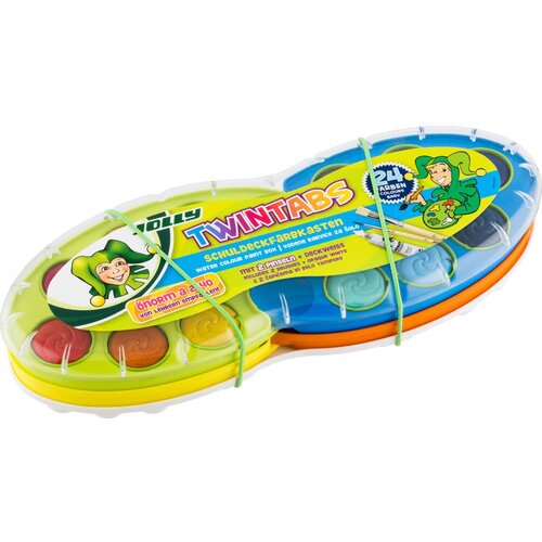 Jolly Twintabs vodne barvice v plastični &amp;scaron;katli - 24 k. Slike