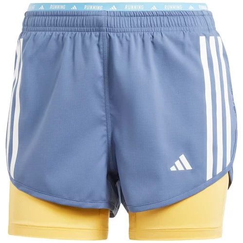 Adidas Športne hlače 'Own The Run' modra / svetlo oranžna / bela