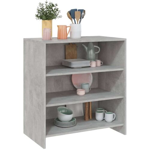 VidaXL Komoda siva boja betona 70 x 40,5 x 75 cm od iverice Slike