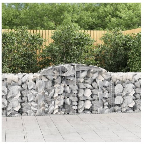  Gabionska ko&scaron;ara s lukom 300x50x80/100 cm pocinčano željezo Cijene