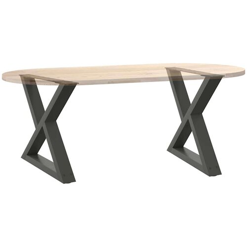  Noge za stolić 2 kom antracit 50x(42-43 3) cm čelik Slike