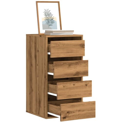 vidaXL Kutna komoda s ladicama boja artisian hrast 40x41x76 cm drveni Cijene