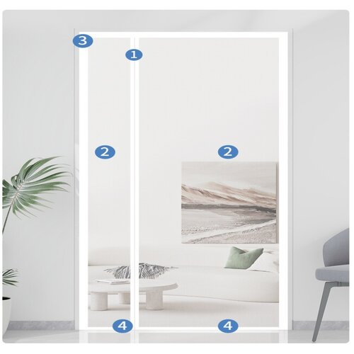 INF Vrata z magnetno mrežo s stranskim odpiranjem White M, (21536941) Slike