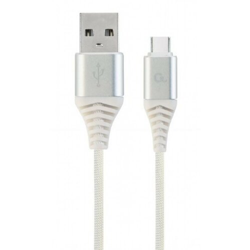 Gembird CC-USB2B-AMCM-1M-BW Premium cotton braided Type-C USB charging - data ca Cene
