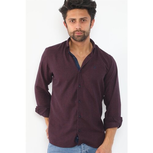 Dewberry G710 MEN&amp;#039;S SHIRT-BURGUNDY Slike