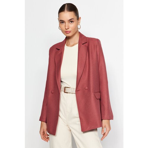 Trendyol Pale Pink Regular Lined Buttoned Woven Blazer Jacket Slike
