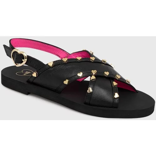 Love Moschino Kožne sandale za žene, boja: crna, JA16402G0IIA0000