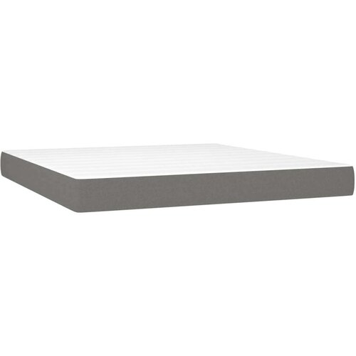  Kreveta s oprugama i madrac svjetlosivi 160x200cm tkanina Slike