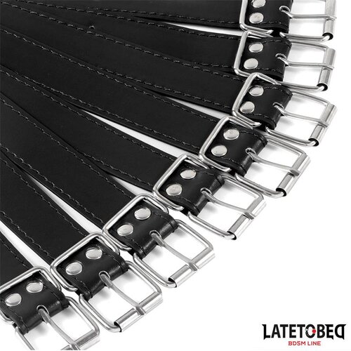 LATETOBED BDSM Line Behind Back Adjustable Harness Black Cene