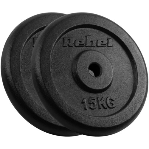 Rebel Active set utega od lijevanog željeza 2x15kg, rupa 31mm, klasična ploča Cijene