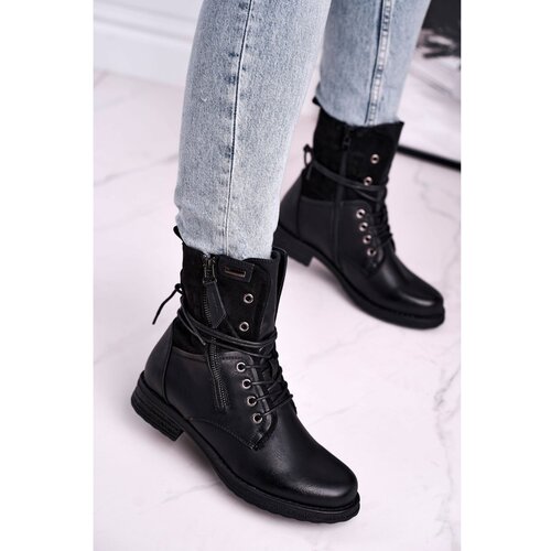 Kesi Women's Ankle Boots - Black Perfecto Cene