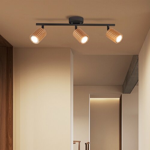  Brilagi - Spot svetiljka MODERN WOOD 3xGU10/8W/230V drvo/crna Slike