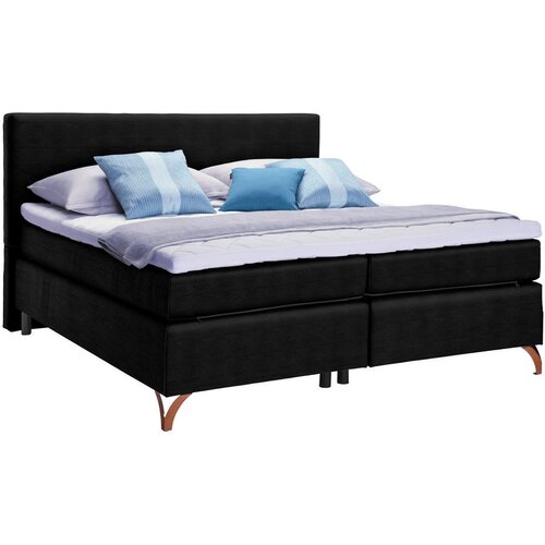 Esposa postelja boxspring 160 cm x 200 cm , tekstil črna Cene