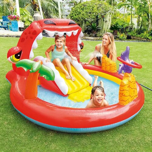Intex vodena igraonica happy dino play center 57163 bazen za decu Slike