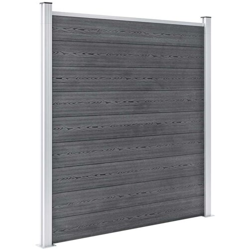 VidaXL set WPC ograda 10 kvadratnih + 1 kosa 1830 x 186 cm sivi Slike