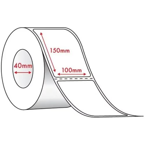  ETIKETE TERMO NORMAL V ROLI 100x150mm 40mm/127mm 500/1 Slike