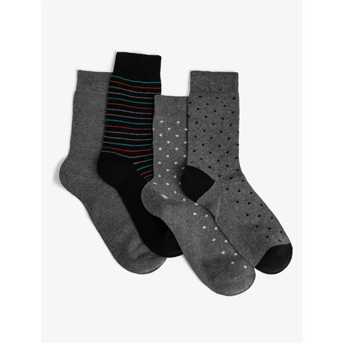 Koton Striped 4-Pack Socks Set