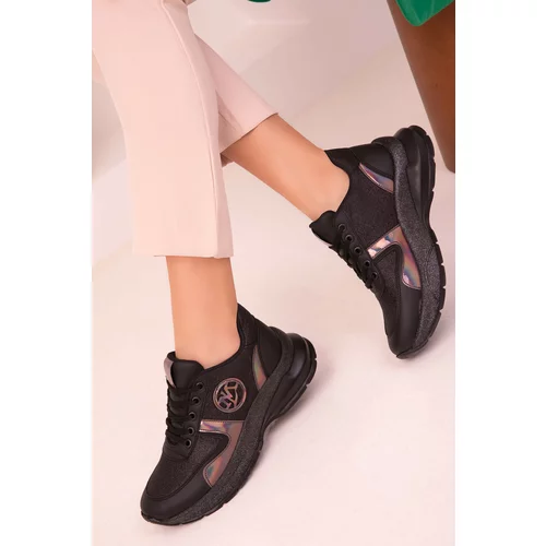 Soho Black-Black Women's Sneakers 17617