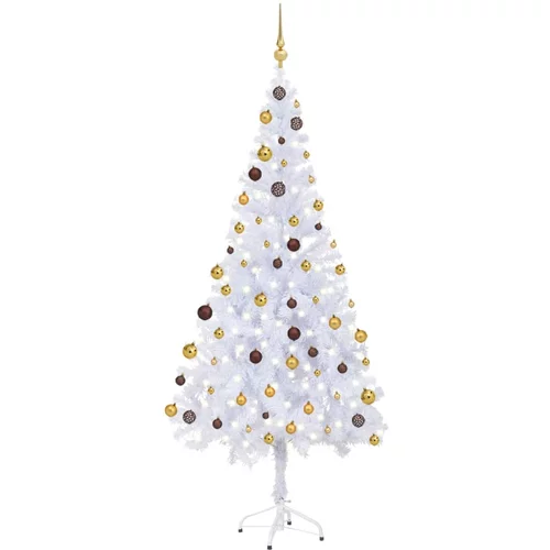  Umjetno osvijetljeno božićno drvce s kuglicama 180 cm 620 grana
