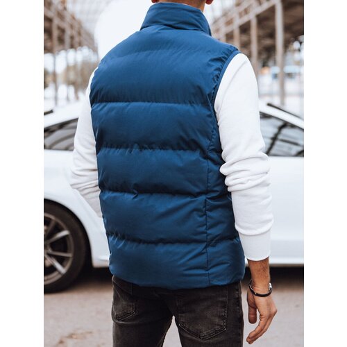 DStreet Men&amp;#039;s blue quilted vest Slike