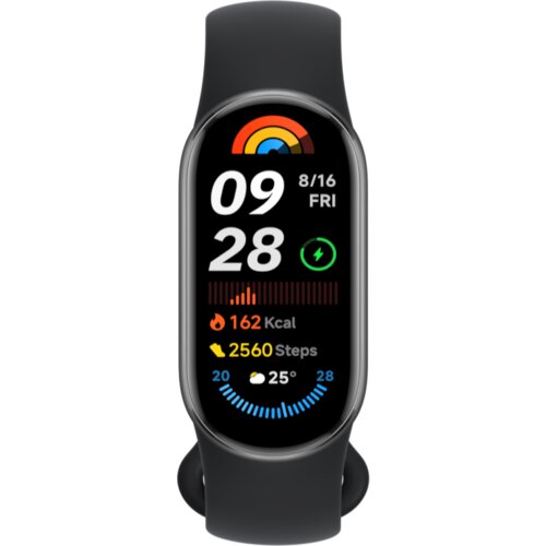 Xiaomi Smart Band 9, crna 1.62&amp;quot; displej, 60Hz, 3-axis accelerometer Slike