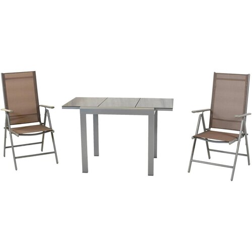 Gardenson Vrtni Set Amalfi, 3-Delno, Rjavosiva Slike