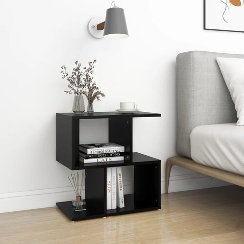 VidaXL Noćni ormarić crni 50 x 30 x 51,5 cm od iverice Slike