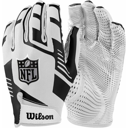 Wilson NFL Stretch Fit Receivers Gloves White/Black Cene