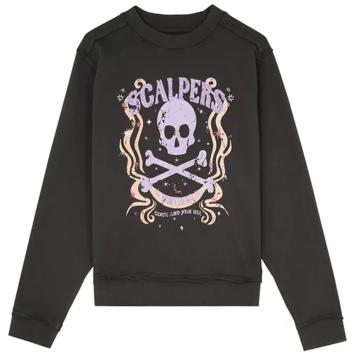 Scalpers Sweater majica 'Skull Festival' tamo siva / miks boja