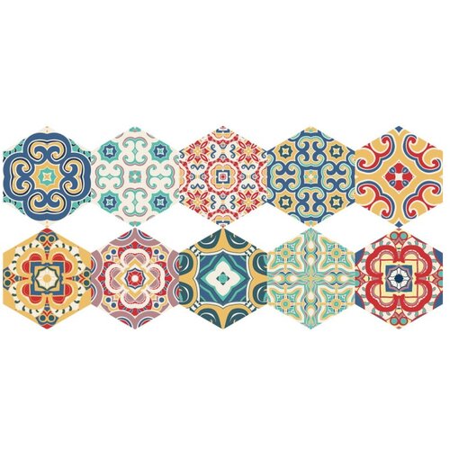 Ambiance set od 10 podnih samoljepljivih naljepnica Floor Stickers Hexagons Lorena, 40 x 90 cm Cijene