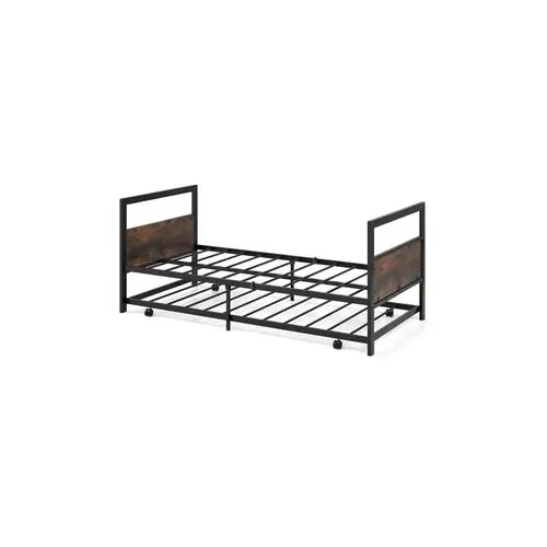  Metalni krevet samac sa pomoćnim krevetom 200x90cm Slike