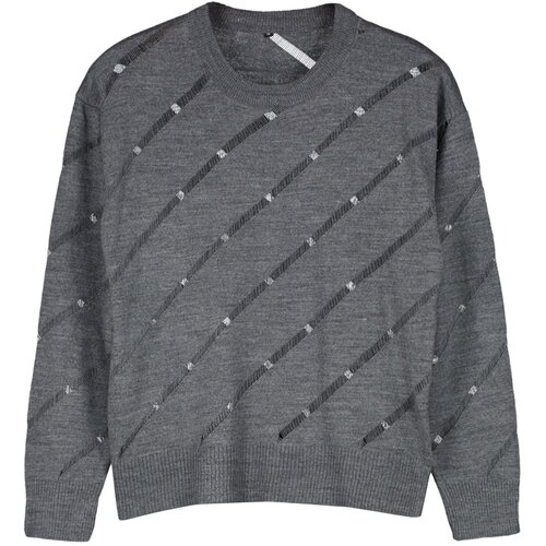 Trendyol Anthracite Openwork/Hole Knitwear Sweater Slike