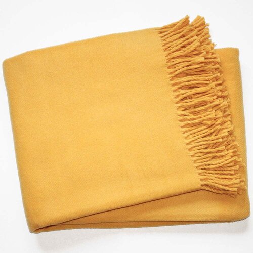 Euromant Rumena pletena odeja Basics, 140 x 160 cm Slike